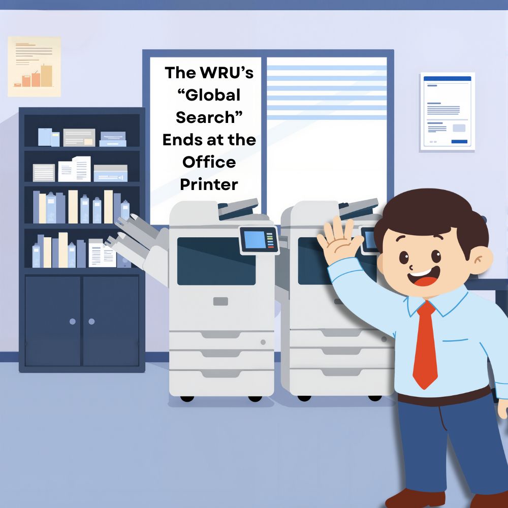 The WRU’s “Global Search” Ends at the Office Printer